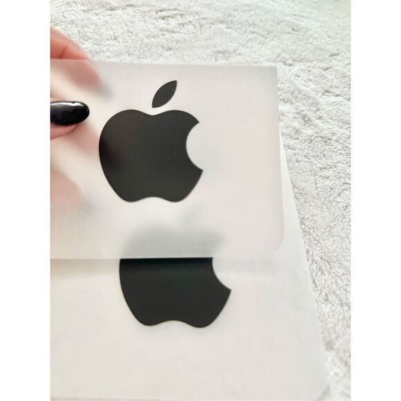 Set of three black apple stickers ￼ - Picture 3 of 4